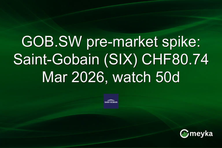 GOB.SW pre-market spike: Saint-Gobain (SIX) CHF80.74 Mar 2026, watch 50d