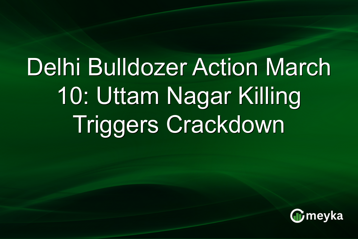 Delhi Bulldozer Action March 10: Uttam Nagar Killing Triggers Crackdown
