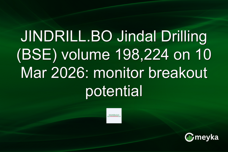 JINDRILL.BO Jindal Drilling (BSE) volume 198,224 on 10 Mar 2026: monitor breakout potential