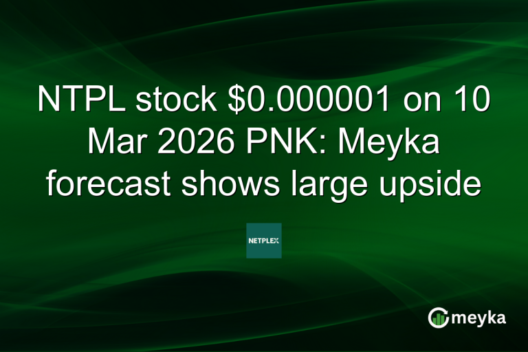 NTPL stock $0.000001 on 10 Mar 2026 PNK: Meyka forecast shows large upside