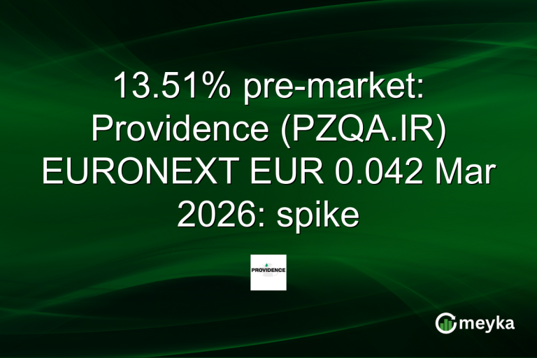 13.51% pre-market: Providence (PZQA.IR) EURONEXT EUR 0.042 Mar 2026: spike