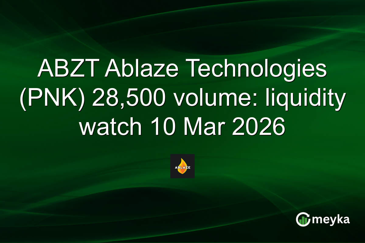 ABZT Ablaze Technologies (PNK) 28,500 volume: liquidity watch 10 Mar 2026