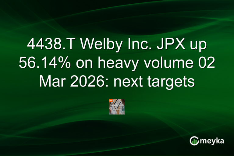 4438.T Welby Inc. JPX up 56.14% on heavy volume 02 Mar 2026: next targets