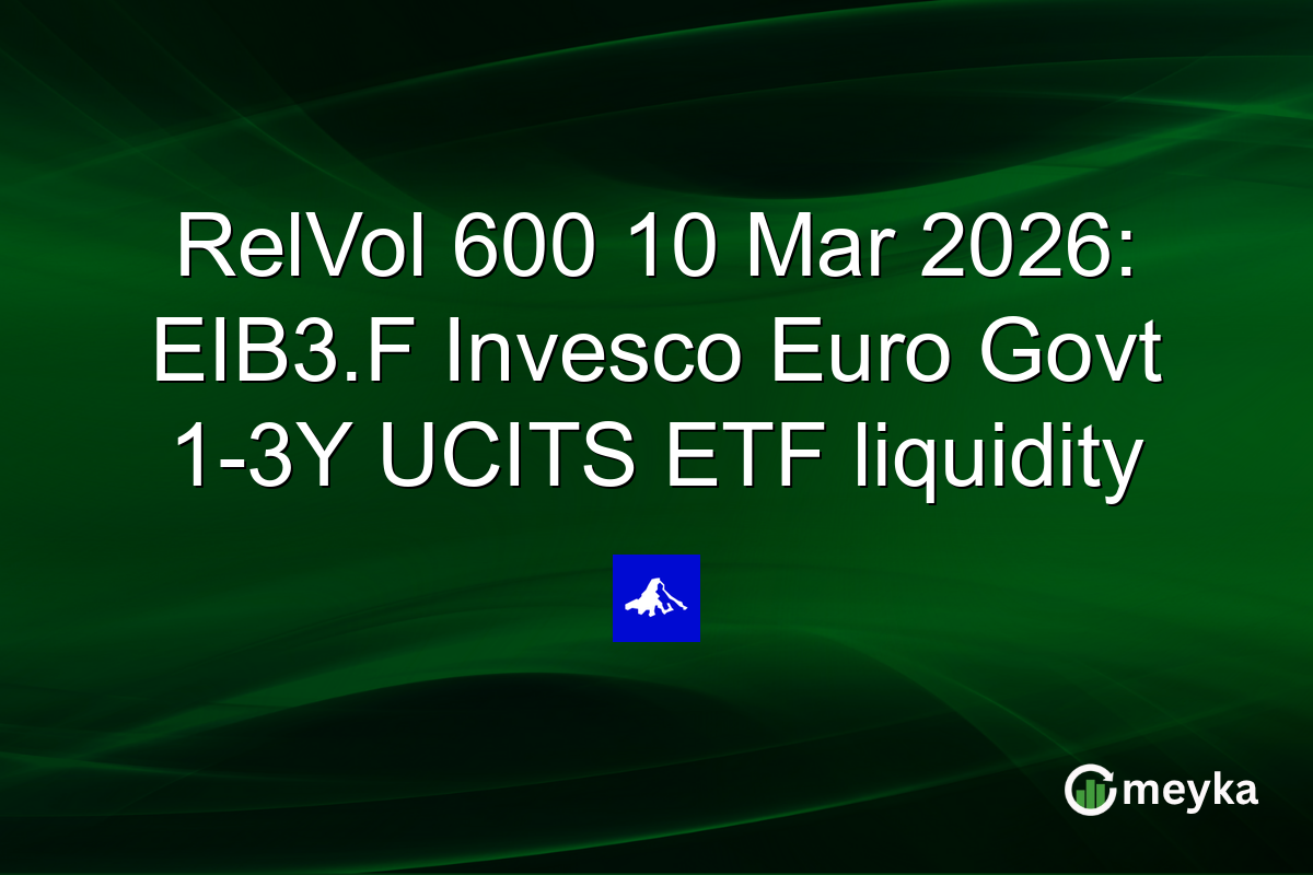 RelVol 600 10 Mar 2026: EIB3.F Invesco Euro Govt 1-3Y UCITS ETF liquidity