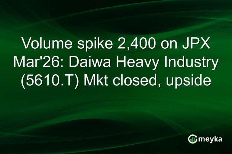 Volume spike 2,400 on JPX Mar'26: Daiwa Heavy Industry (5610.T) Mkt closed, upside