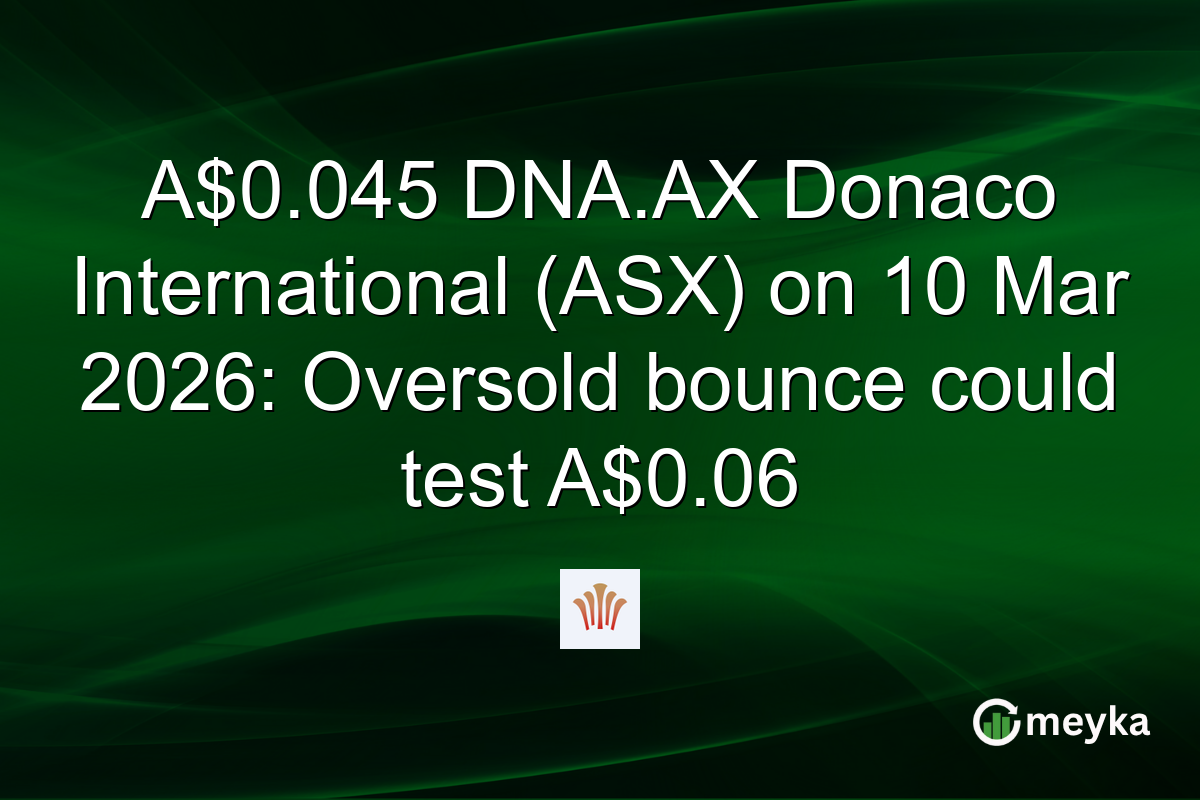 A$0.045 DNA.AX Donaco International (ASX) on 10 Mar 2026: Oversold bounce could test A$0.06