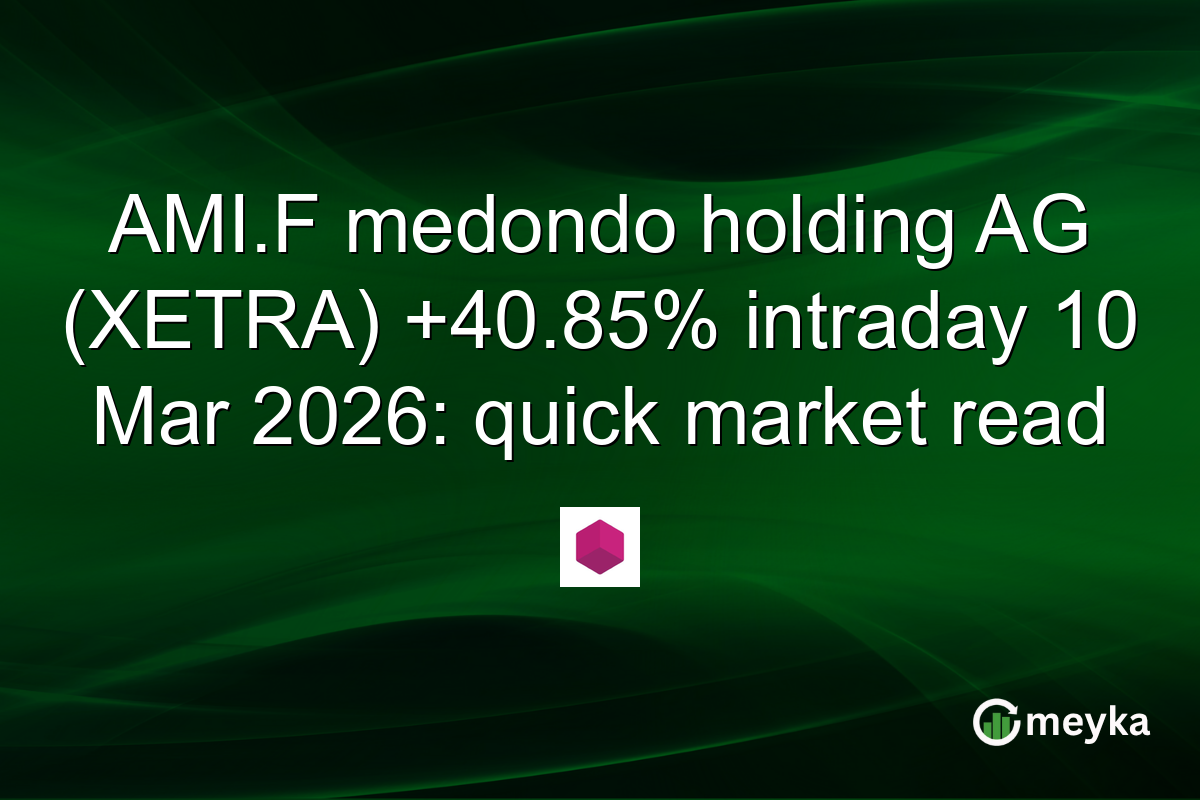 AMI.F medondo holding AG (XETRA) +40.85% intraday 10 Mar 2026: quick market read