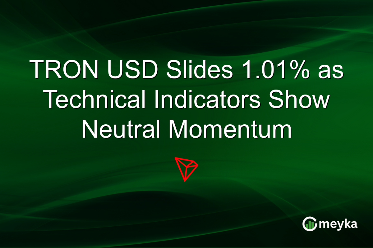 TRON USD Slides 1.01% as Technical Indicators Show Neutral Momentum