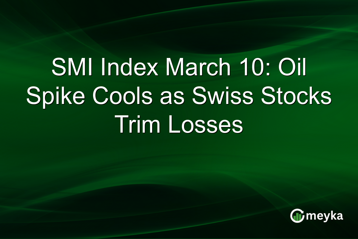 SMI Index March 10: Oil Spike Cools as Swiss Stocks Trim Losses