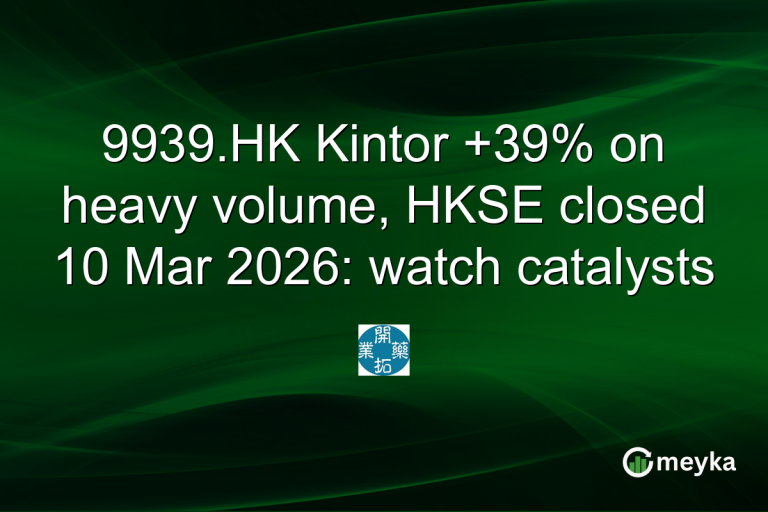 9939.HK Kintor +39% on heavy volume, HKSE closed 10 Mar 2026: watch catalysts