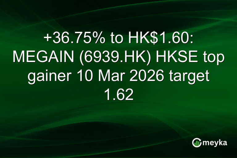 +36.75% to HK$1.60: MEGAIN (6939.HK) HKSE top gainer 10 Mar 2026 target 1.62