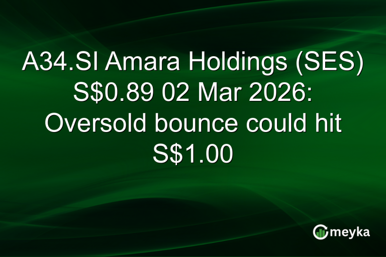 A34.SI Amara Holdings (SES) S$0.89 02 Mar 2026: Oversold bounce could hit S$1.00
