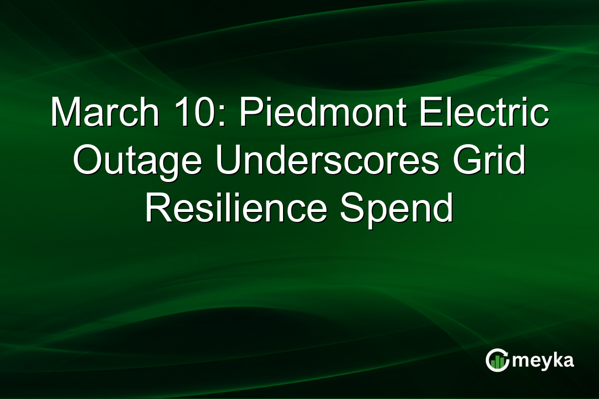 March 10: Piedmont Electric Outage Underscores Grid Resilience Spend