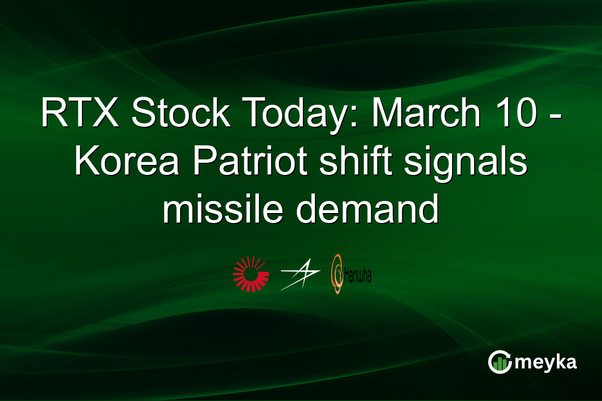 RTX Stock Today: March 10 – Korea Patriot shift signals missile demand
