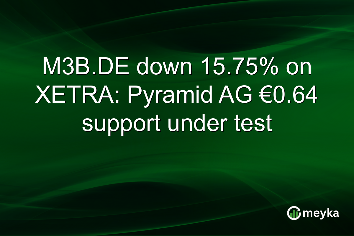 M3B.DE down 15.75% on XETRA: Pyramid AG €0.64 support under test