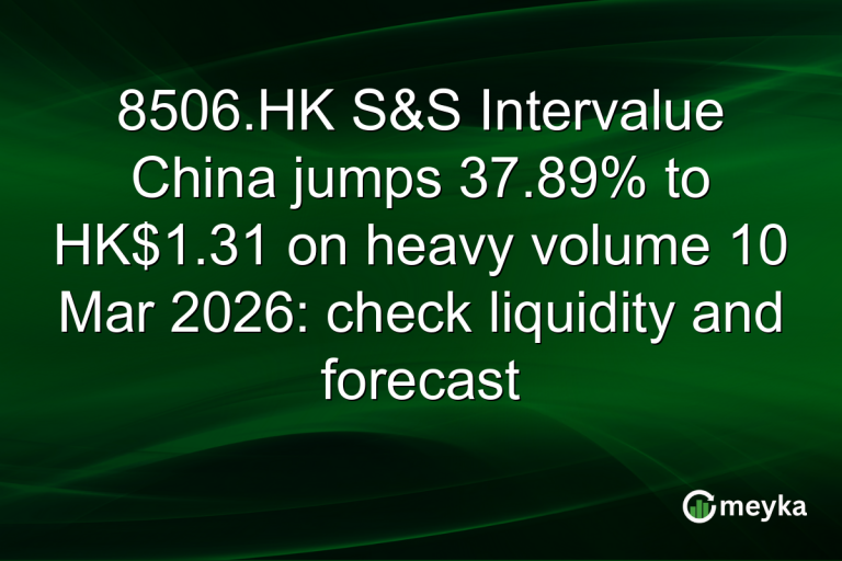 8506.HK S&S Intervalue China jumps 37.89% to HK$1.31 on heavy volume 10 Mar 2026: check liquidity and forecast