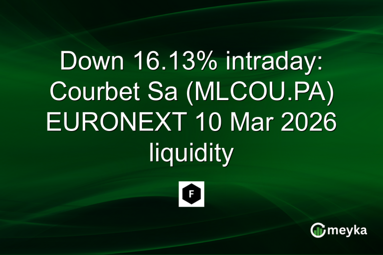 Down 16.13% intraday: Courbet Sa (MLCOU.PA) EURONEXT 10 Mar 2026 liquidity