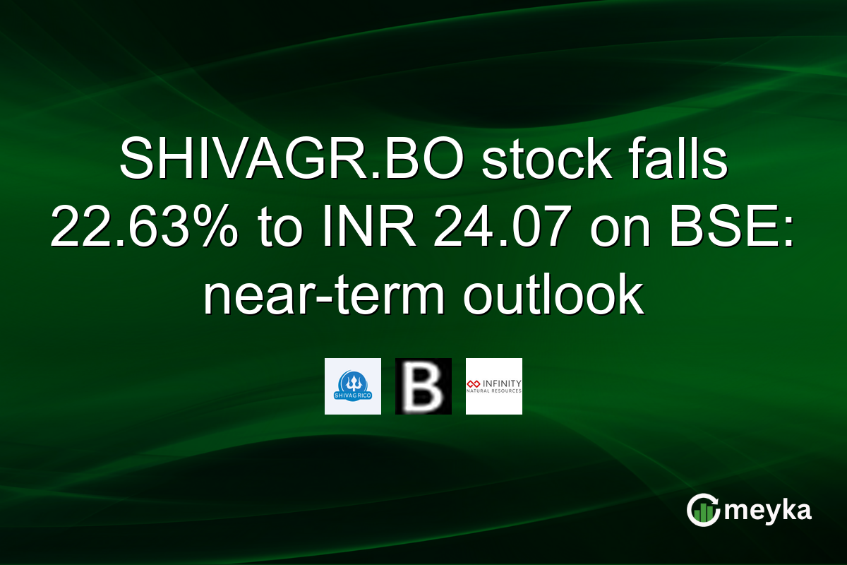 SHIVAGR.BO stock falls 22.63% to INR 24.07 on BSE: near-term outlook