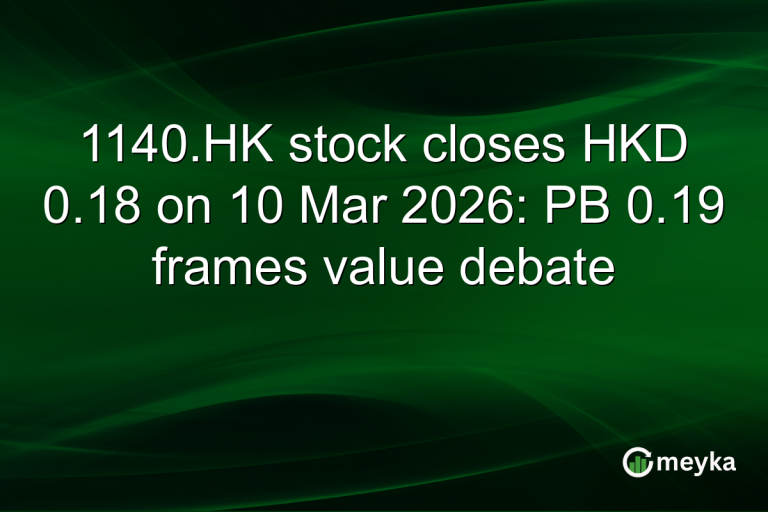 1140.HK stock closes HKD 0.18 on 10 Mar 2026: PB 0.19 frames value debate