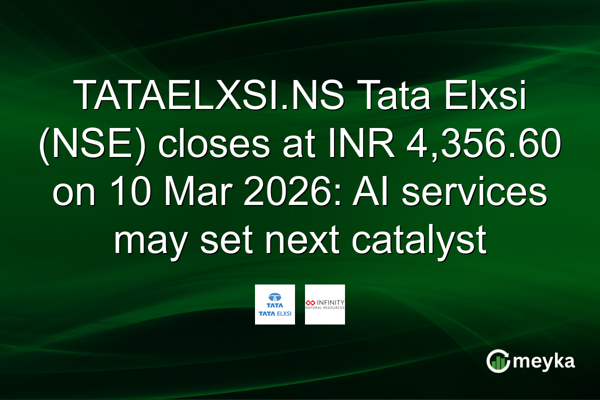 TATAELXSI.NS Tata Elxsi (NSE) closes at INR 4,356.60 on 10 Mar 2026: AI services may set next catalyst