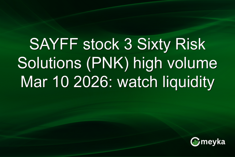 SAYFF stock 3 Sixty Risk Solutions (PNK) high volume Mar 10 2026: watch liquidity