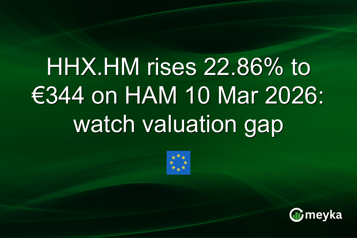 HHX.HM rises 22.86% to €344 on HAM 10 Mar 2026: watch valuation gap