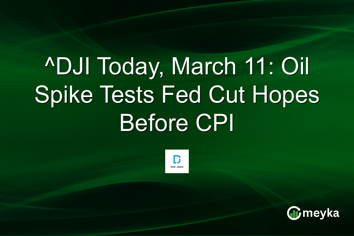 ^DJI Today, March 11: Oil Spike Tests Fed Cut Hopes Before CPI