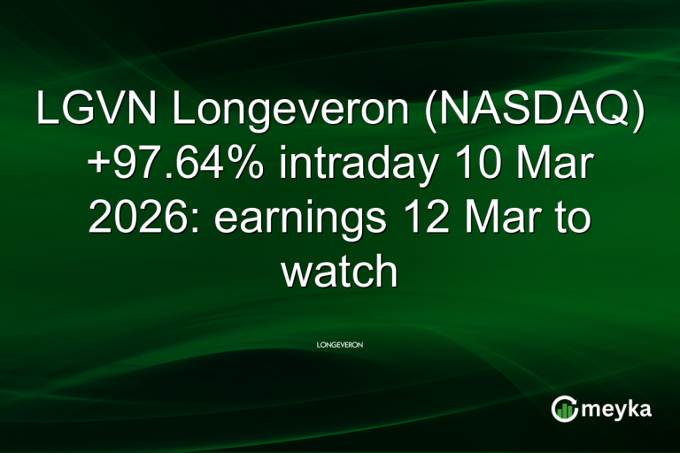 LGVN Longeveron (NASDAQ) +97.64% intraday 10 Mar 2026: earnings 12 Mar to watch