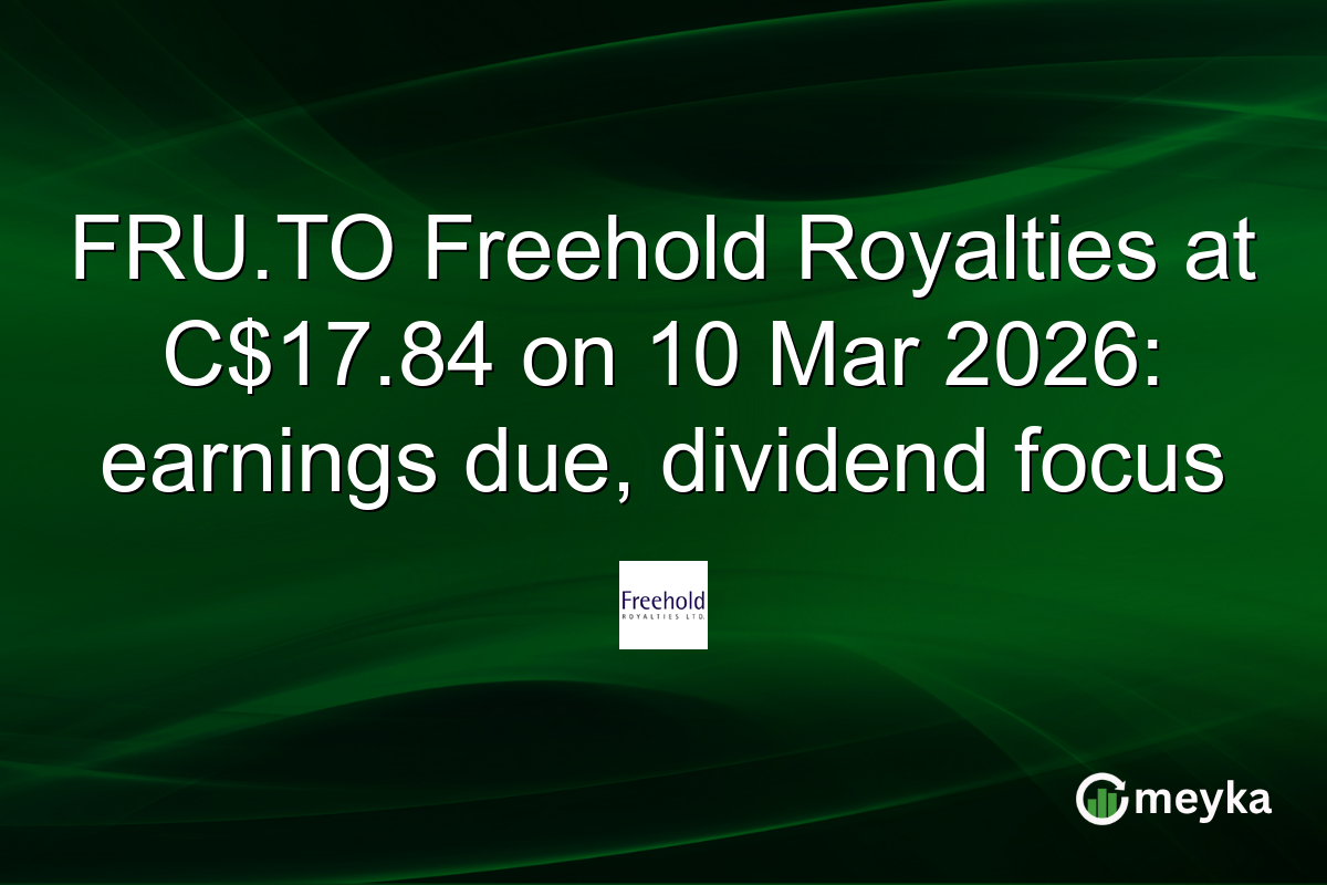 FRU.TO Freehold Royalties at C$17.84 on 10 Mar 2026: earnings due, dividend focus