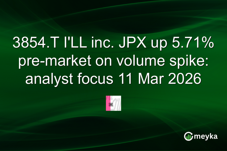 3854.T I'LL inc. JPX up 5.71% pre-market on volume spike: analyst focus 11 Mar 2026