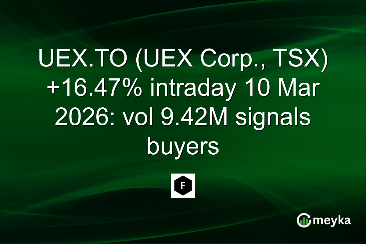 UEX.TO (UEX Corp., TSX) +16.47% intraday 10 Mar 2026: vol 9.42M signals buyers