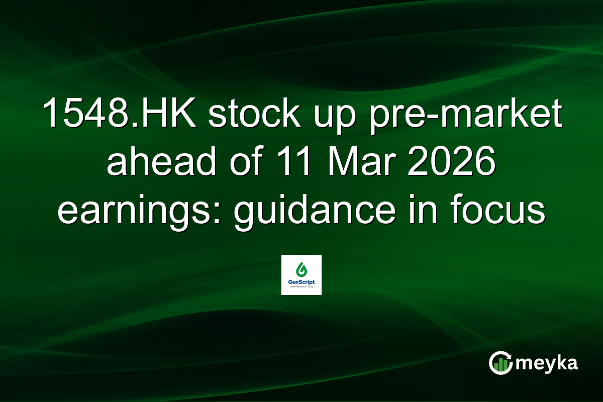 1548.HK stock up pre-market ahead of 11 Mar 2026 earnings: guidance in focus