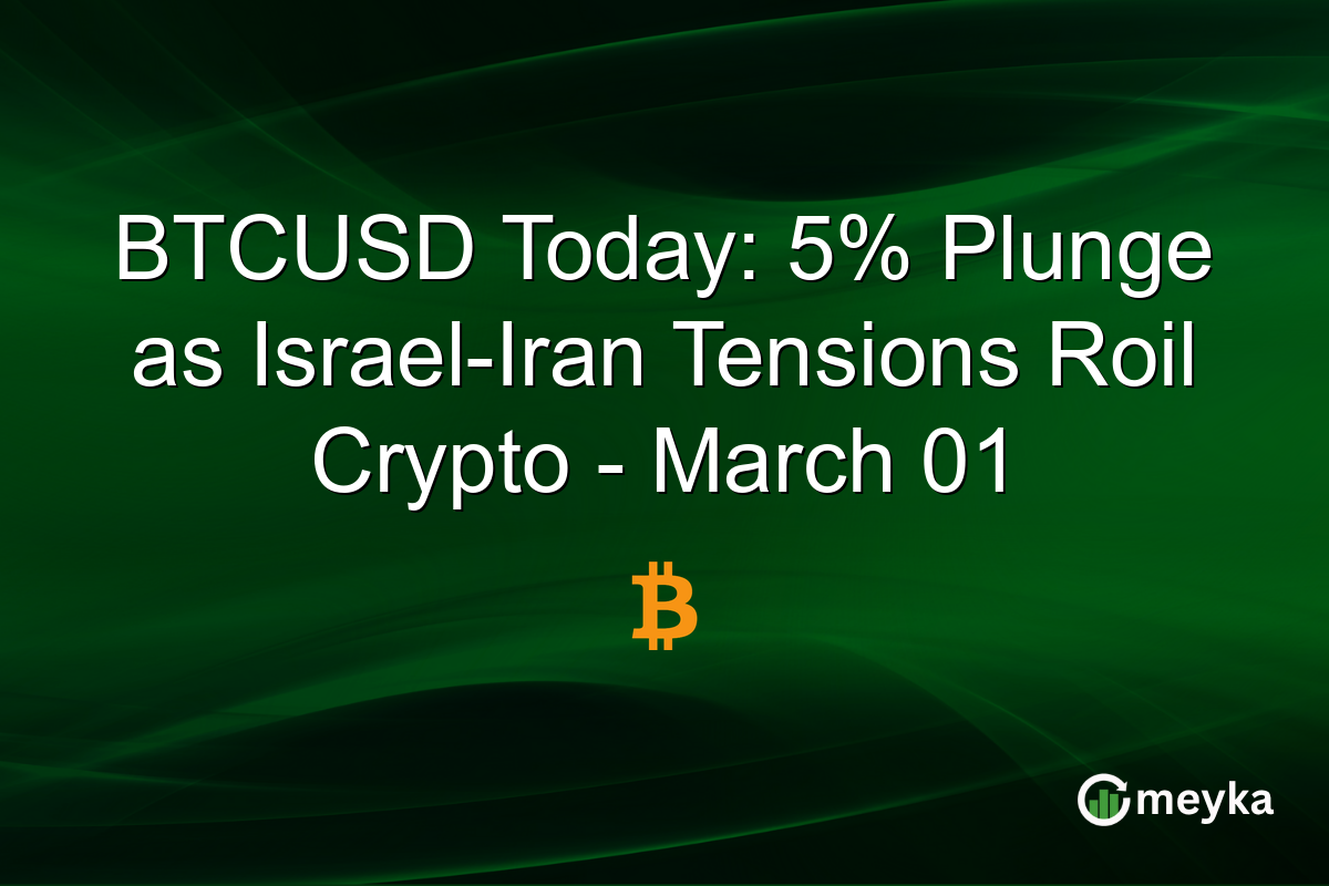 BTCUSD Today: 5% Plunge as Israel-Iran Tensions Roil Crypto - March 01