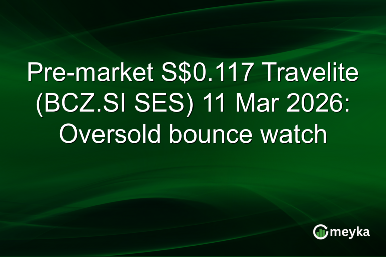 Pre-market S$0.117 Travelite (BCZ.SI SES) 11 Mar 2026: Oversold bounce watch