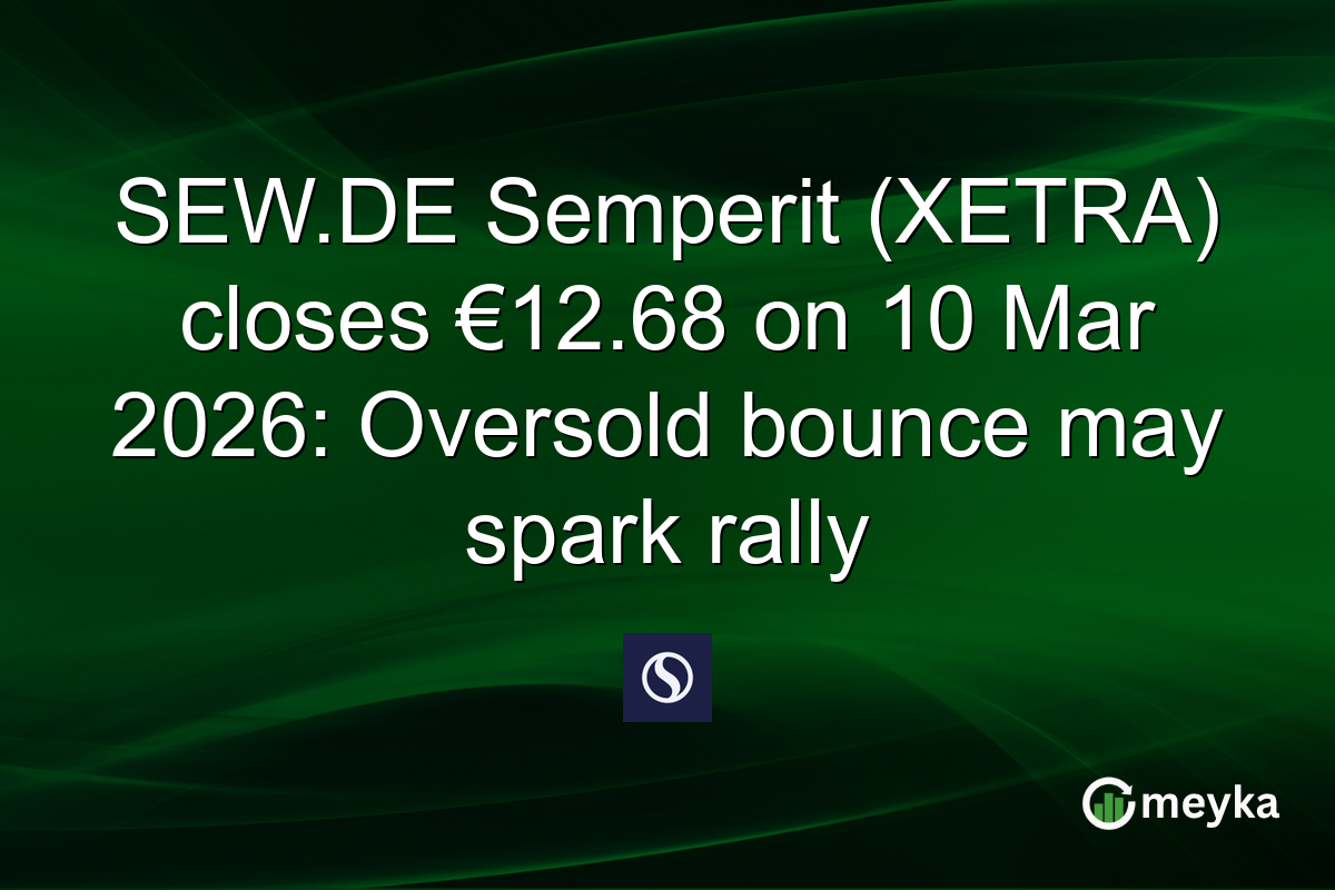 SEW.DE Semperit (XETRA) closes €12.68 on 10 Mar 2026: Oversold bounce may spark rally