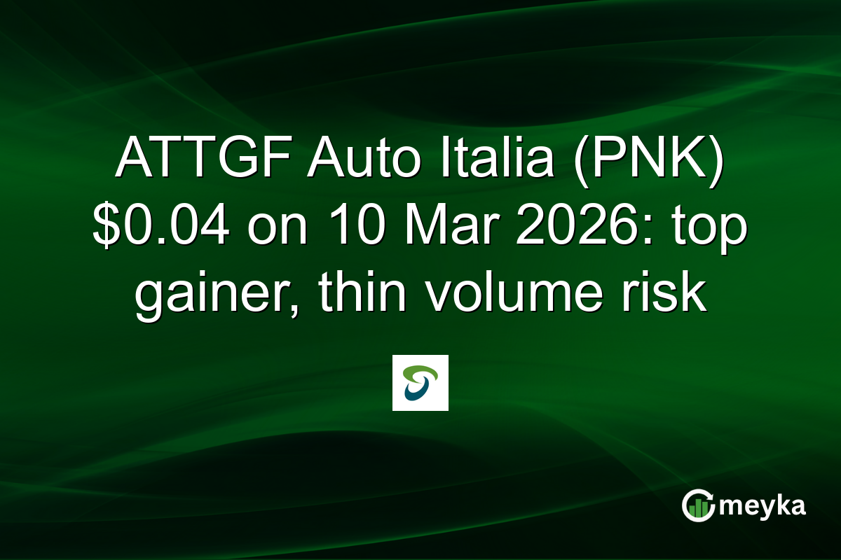 ATTGF Auto Italia (PNK) $0.04 on 10 Mar 2026: top gainer, thin volume risk