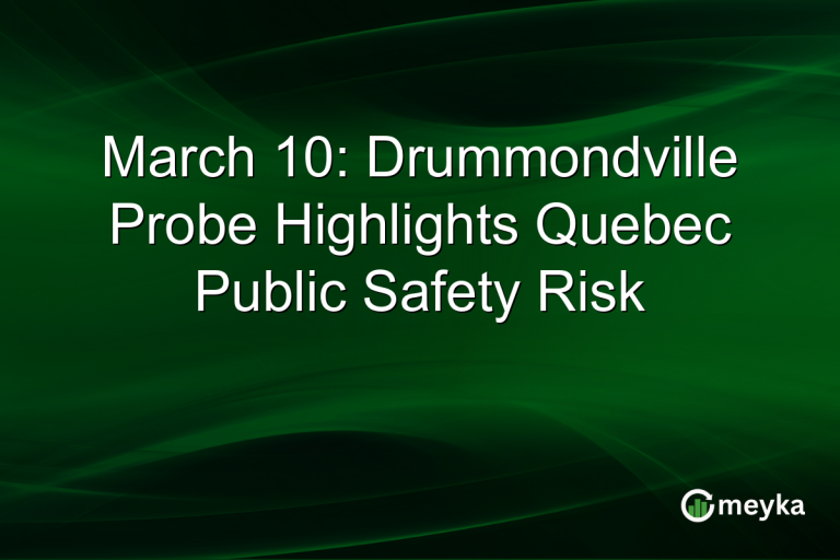 March 10: Drummondville Probe Highlights Quebec Public Safety Risk