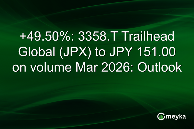 +49.50%: 3358.T Trailhead Global (JPX) to JPY 151.00 on volume Mar 2026: Outlook