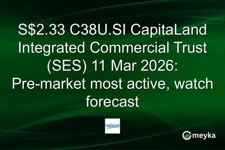 S$2.33 C38U.SI CapitaLand Integrated Commercial Trust (SES) 11 Mar 2026: Pre-market most active, watch forecast