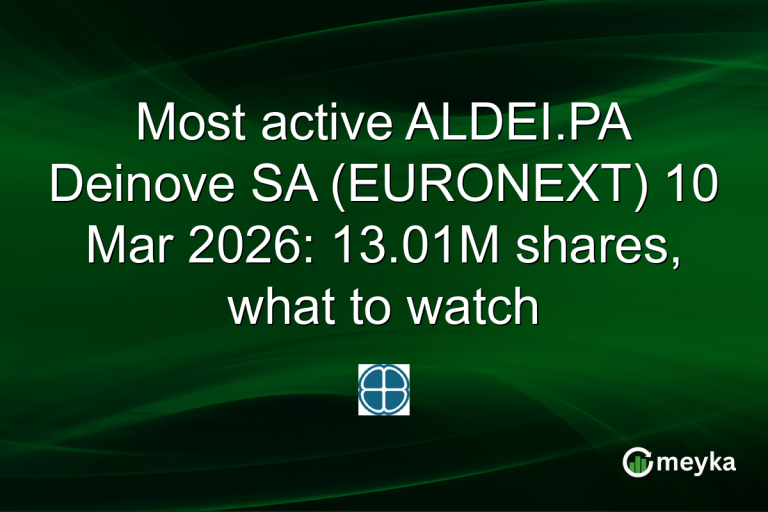 Most active ALDEI.PA Deinove SA (EURONEXT) 10 Mar 2026: 13.01M shares, what to watch