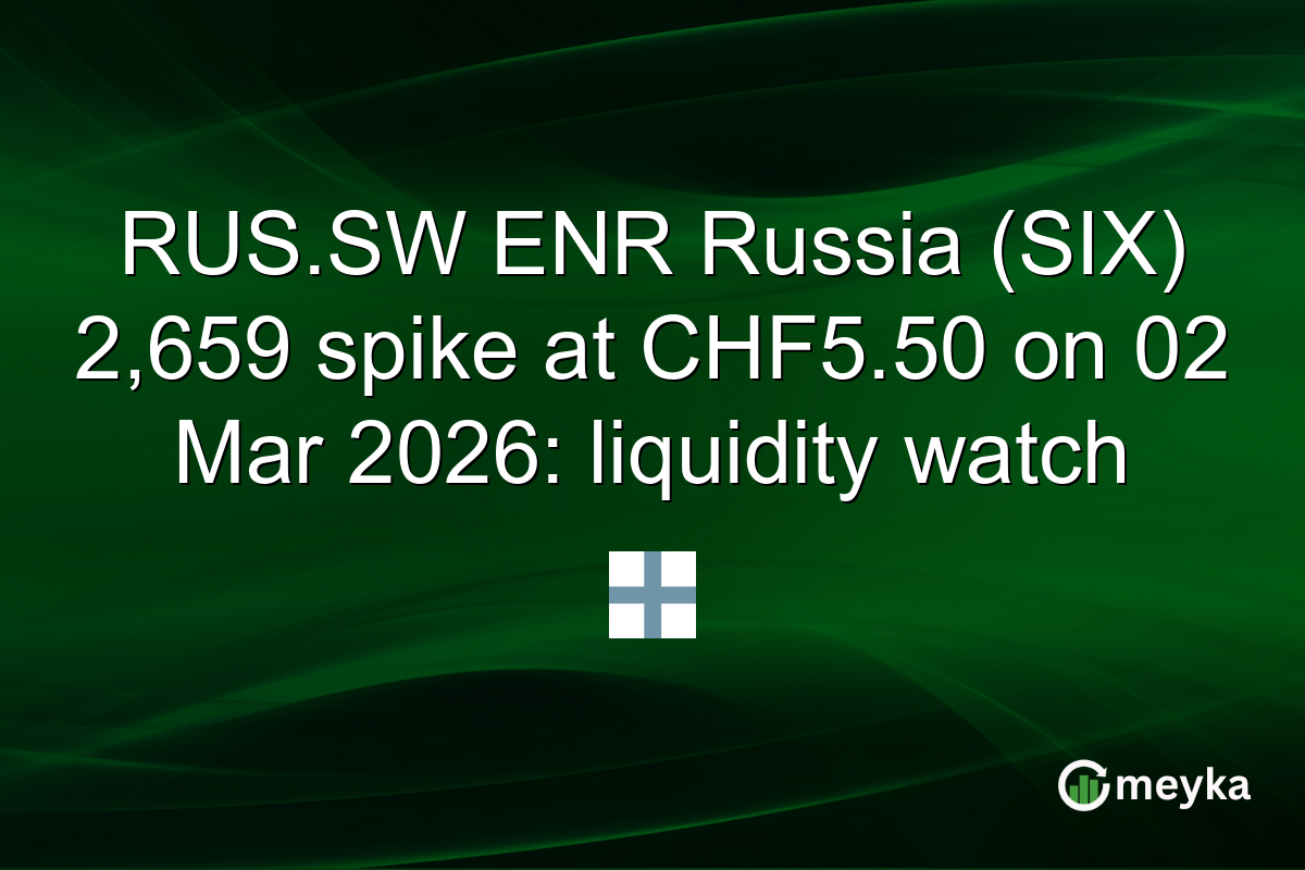 RUS.SW ENR Russia (SIX) 2,659 spike at CHF5.50 on 02 Mar 2026: liquidity watch