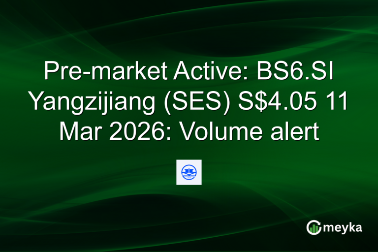 Pre-market Active: BS6.SI Yangzijiang (SES) S$4.05 11 Mar 2026: Volume alert