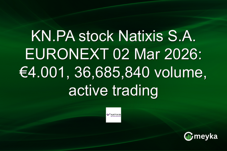 KN.PA stock Natixis S.A. EURONEXT 02 Mar 2026: €4.001, 36,685,840 volume, active trading