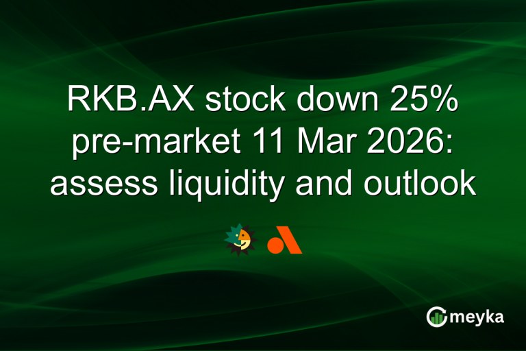 RKB.AX stock down 25% pre-market 11 Mar 2026: assess liquidity and outlook