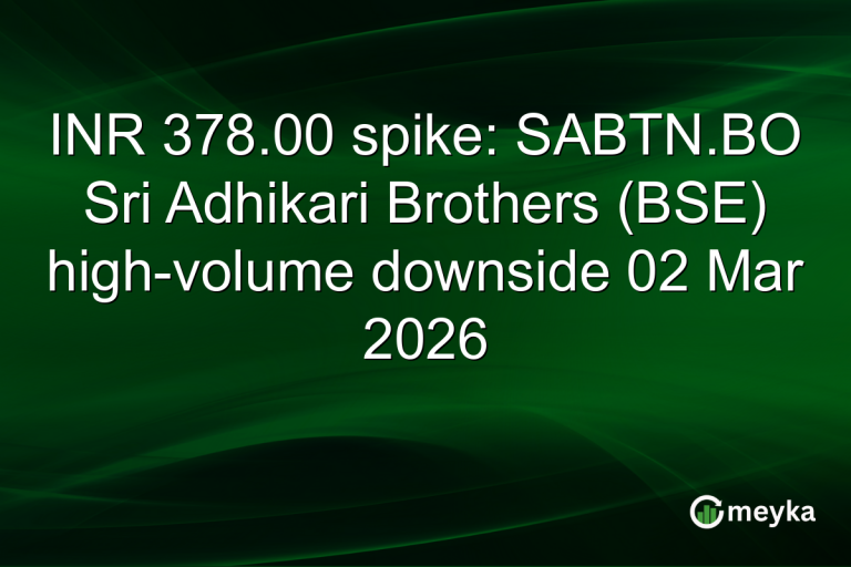 INR 378.00 spike: SABTN.BO Sri Adhikari Brothers (BSE) high-volume downside 02 Mar 2026