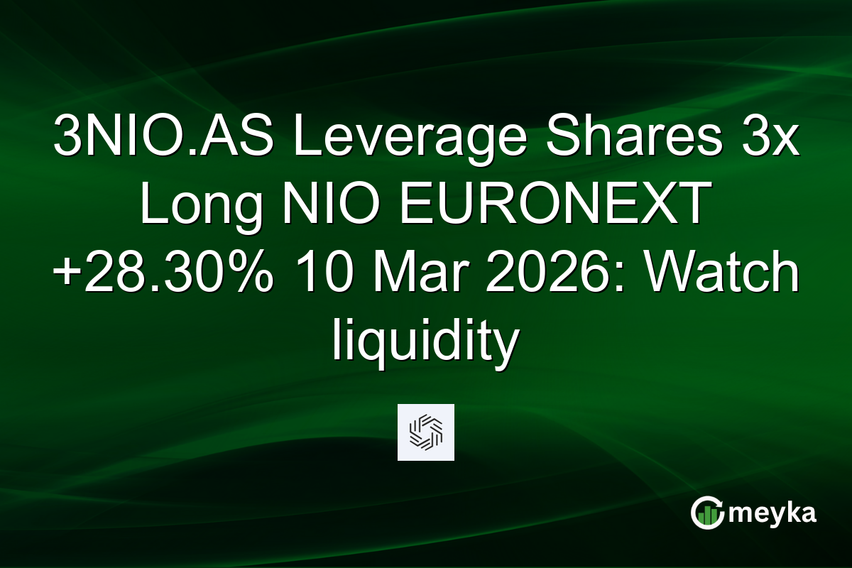 3NIO.AS Leverage Shares 3x Long NIO EURONEXT +28.30% 10 Mar 2026: Watch liquidity