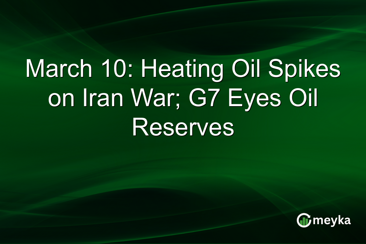 March 10: Heating Oil Spikes on Iran War; G7 Eyes Oil Reserves