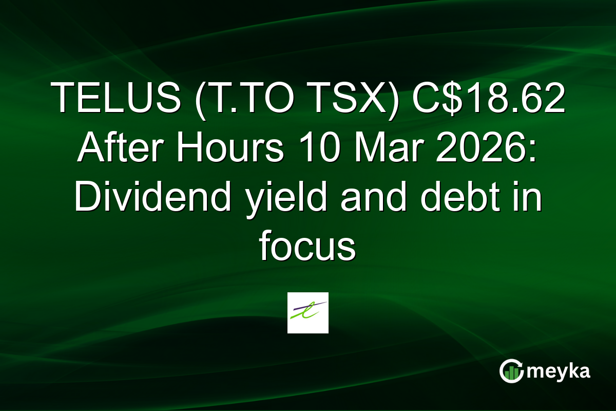 TELUS (T.TO TSX) C$18.62 After Hours 10 Mar 2026: Dividend yield and debt in focus