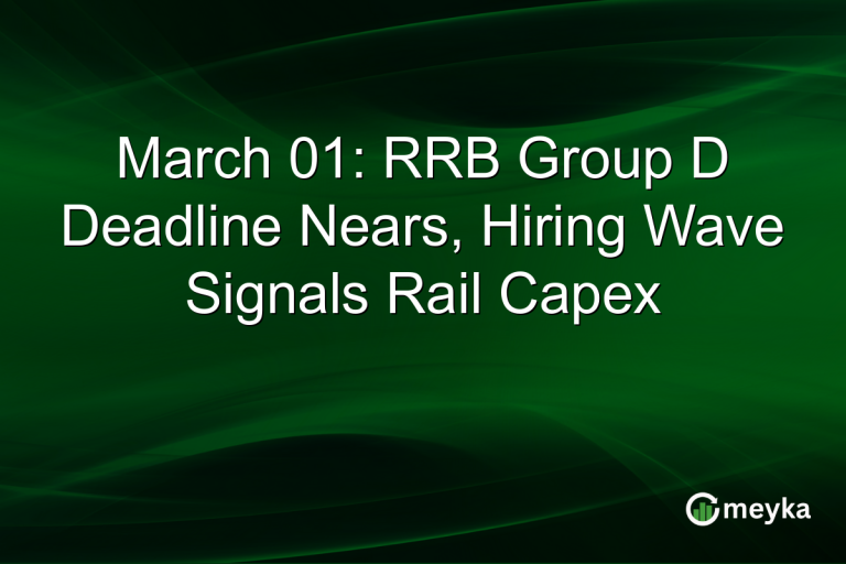 March 01: RRB Group D Deadline Nears, Hiring Wave Signals Rail Capex