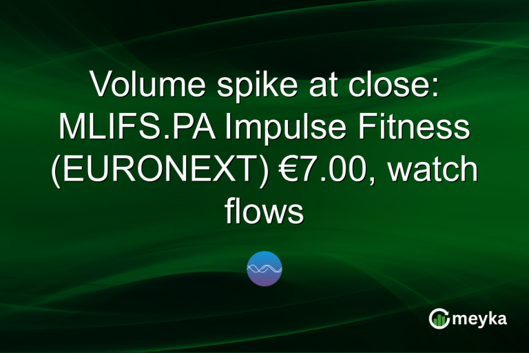 Volume spike at close: MLIFS.PA Impulse Fitness (EURONEXT) €7.00, watch flows